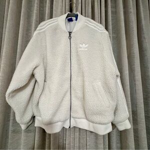 Adidas White Borg Bomber